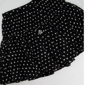 Saint Laurent Blk & White Polka Dot skirt